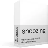 Snoozing Molton - Waterdicht PU - Kinderhoeslaken - Ledikant - 60x120 cm - Wit