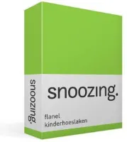 Snoozing flanel kinder hoeslaken Lime Junior (70x140/150 cm) (125 lime)