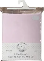 Snuggle Baby Katoenen (2 Stuk) Super Zachte Hoeslaken Baby & Kinderen van 100% Fijne Katoen Wieg - 50 x 100 Cm Roze