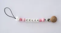 Speenkoord met naam – Meisje– Speenketting kralen - Baby cadeau - Origineel kraamcadeau - Speenkoord kralen - Naam speenkoord