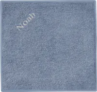 Spuugdoek uni line grey/blue - 1 stuk Met GRATIS uw naam er op geborduurd