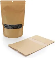 Stazakken Kraft 170x90x285mm | 340 gram met rond ophanggat - 100 stuks