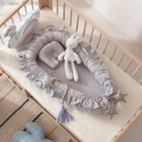 SteeFly® Baby Bed - Slaapnest 88X50X15 cm - Katoenen Wieg met Kussen - Voor Baby