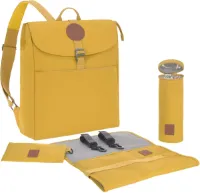 Stijlvolle Luierrugzak met Aankleedkussen en Isolatie voor Flessen in Lemon Curry