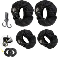 Stofdichte wielhoezen voor kinderwagen 4 stuks - Waterdicht en vuilafstotend, accessoires voor kinderwagens