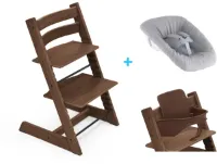 Stokke Tripp Trapp Kinderstoel - Oak Warm Brown | Bundel met babyset en witte newbornset