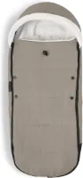 Stokke YOYO Voetenzak, Taupe - Sherpa Voering, Fleece Capuchon met Trekkoord, Dubbele Vulling - Machinewasbaar op 30°C - Inclusief Kleine Tas
