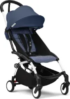 Stokke YOYO3 kinderwagen vanaf 6 maanden - Inclusief wit frame / Air France Blue zitkussen + luifel - In een handomdraai in- en uitklapbaar - Licht en compact - Compatibel met handbagage