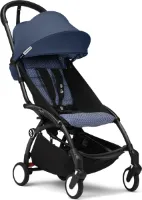 Stokke YOYO3 kinderwagen vanaf 6 maanden - Inclusief zwart frame / Air France Blue zitkussen + luifel - In een handomdraai in- en uitklapbaar - Licht en compact - Compatibel met handbagage