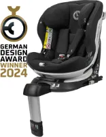 Storchenmühle Niki Kid autostoel - i-Size R129 - Voor kind van 76-150 cm (ong. 1 tot 12 jaar) - Draaibaar autostoeltje - antibacteriële hoes - Voorwaarts en achterwaarts vervoeren - Onyx - Zwart