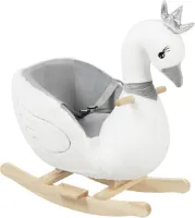 SureDeal® - Schommelstoel - Zwaan - Met Riem - 50kg Capaciteit - Kinderen - Wipstoel - Kinderstoel - Hobbelpaard - Baby - Speelgoed