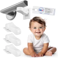 Sweet Safety 4 x TÜV-geteste babydeurkruksloten in de kleur wit | Kinderslot zonder schroeven en boren | Kinderslot voor deurklinken en deurknoppen