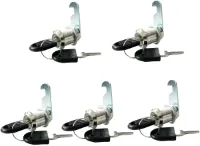 TRANKIELO® – Veiligheidssloten voor Lades en Kasten, 5 Stuks – Set met 10 Sleutels – Zinklegering, Oxidatiebestendig – Geschikt voor Archiefkasten, Lockerkasten, Ladekasten – 16mm