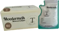 TSD goods - Moedermelk Bewaarzakjes - met Schenktuit - Extra groot - 240 ml - 60 Stuks - Borstvoeding Bewaarzakje - Babyvoeding Bewaarbakjes - Borstvoeding Zakjes
