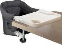 Tafelstoel Baby met Eetblad - Draagbare Inklapbare Kinderstoel - Booster Stoel met Transporttas - Ideaal voor Peuters - Geschikt voor Thuis en Reizen - Zwart