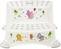 TheLau ® Veilige en Stabiele Tweestaps Kinderopstap in Hippo-Thema voor Dagelijks Gebruik