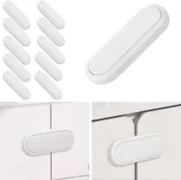 TheLau ® Veiligheidsvergrendelingen voor Kinderen - 10 Stuks Zelfklevende Sloten voor Kasten, Laden en Deuren