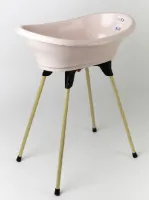 Thermobaby Vasco - baby badje met standaard  - poeder roze