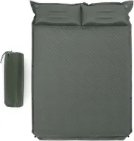 Thuys – Veldbed 2 Personen – Veldbed Kamperen – 186cm x 130cm x 4cm – Groen