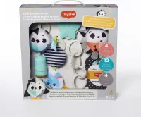 Tiny Love Magical Tales Black & White-cadeauset, Cadeauset voor baby´s met ontwikkelspeeltjes, 4 zorgvuldig uitgekozen draagbare speeltjes, 0 m+