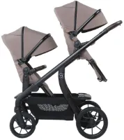 Titanium Baby Solid Pollux Duo Kinderwagen - Taupe - Omkeerbare zitting - Geschikt voor twee kindjes van 0-22 kg/ 0-4 jaar