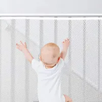 Trappenbeschermingsnet voor kinderen, reling veiligheidsnet, trapbeschermingsnet voor kinderen, veiligheidsnet, trapleuning, omheining mesh, veiligheidsnet voor balkon, baby balkonnet (2 m x 78 cm)