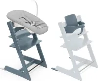 Tripp Trapp Stoel Met Newborn Set En Baby Set - Veilig - Verstelbaar - Ergonomisch Design - Fjord Blue