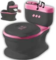 Twinky® Plaspotje – 3-in-1 Toilettrainer met Muziek & Flush knop – voor Kind, Peuter & Baby – Potje met deksel en WC Rolhouder – Toilet Potje peuter – WC Verkleiner – Opstapje