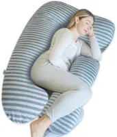 U-vormig zwangerschapskussen voor rug- en buikondersteuning, ideaal voor zwangere vrouwen en voedingskussen