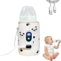 USB-melkwarmer draagbare flessenwarmer met lcd-display - voor alle flessen