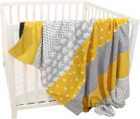 Ullenboom® Babydekbed; in olifant geel -70x100