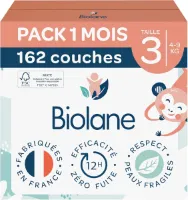 Ultra-absorberende luiers maat 3 voor gevoelige huid - 12 uur droog - 162 stuks