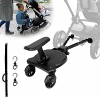 Universele kinderwagenplank met zitje voor extra kinderen