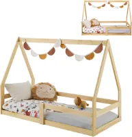 VELTRR® Kinderbed - Peuterbed - Babybed - Natuurlijk