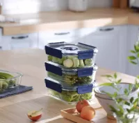LOCK&LOCK - Vacuüm Vershoudbakjes Set Glas - Vacumeermachine