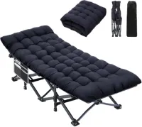 Retadou - Veldbed met matras, opklapbed, breedte 71 cm, draagvermogen 204 kg, logeerbed, campingbed, veldbed met opbergtas voor volwassenen, outdoor, indoor, tuin, camping, reizen