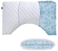 Verstelbaar zijslaapkussen met 3 compartimenten voor optimale ondersteuning