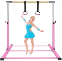 Verstelbare Gymnastiek Kip Bar voor Kinderen - Horizontale Gymnastiekstangen van 3 tot 5 voet