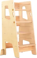 Verstelbare Peuterkeuken Kruk - Ideale Helper Toren voor Peuters - Veiligheidsontwerp voor Kinderen - Leren van Nieuwe Vaardigheden