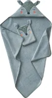 Vertbaudet Badcape + washandje Hertje