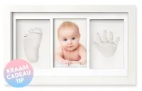 Baby Fotolijst - Gipsafdruk baby - Klei Afdruk Baby Voet en Hand - Kraamcadeau Jongen of Meisje - Babyshower - Kraampakket/Geboorte Cadeau - Baby Art - Incl. Colour Frames - Kraam Cadeau