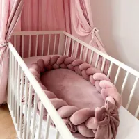 Vlecht babynestje roze