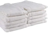 Voorgevouwen Doek Luiers - 100% Ongebleekt Katoen, 3-laags Wasbare Luierhoezen voor Baby