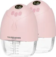 Vulpes BabyCare® Elektrische Draadloze Borstkolf - Handsfree & Draagbaar – BPA-Vrij - 2 Stuks - Incl. 60 Moedermelkbewaarzakjes & Borstvoeding E-Book - MAX versie