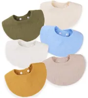 WD&CD 6-pack baby slabbetjes, zachte absorberende bandana