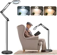 WNHB® 3-in-1 Vergrootglas met Licht en Staander – 10X Dimbare LED Verlichting – Vergrootglas voor Handwerk Lezen en Precisiewerk