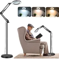 WNHB® Vergrootglas Met Verlichting En Staander 10X – 3-in-1 Dimbaar Vergrootglas Voor Lezen Handwerk En Precisiewerk – LED Verlichting