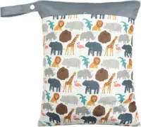 Waterdichte Opbergtas - Wetbag - Luiertas - Reistas - 2-vaks - 40x30 cm - Safari Dieren