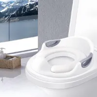 Wc-bril voor kinderen, baby potty training, toilettrainer, toiletbril voor jongens en meisjes, geavanceerde serie, comfortabele ronde handgreep, dubbel anti-slip ontwerp met spatbescherming