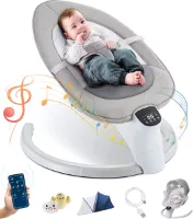 We Flow Wipstoel Elektrisch - Babyschommel - Schommelstoel - Baby Swing - Wipstoeltjes - Bluetoothfunctie - Speaker en Afstandsbediening